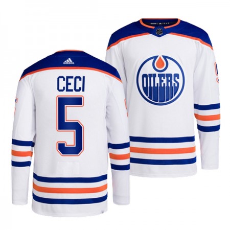 Edmonton Oilers Trikot Cody Ceci 5 Adidas Weiss Authentic - Herren